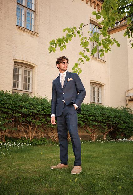 Oscar Jacobson Denz Trousers Navy